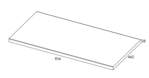Mosdópult, AREZZO design 90x46 cm mosdópult, Természetes tölgy
