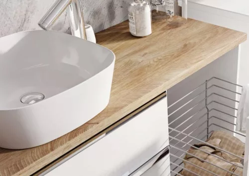 Mosdópult, AREZZO design 90x49,4x2,8 cm mosdópult, Természetes tölgy