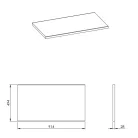 Mosdópult, AREZZO design 90x49,4x2,8 cm mosdópult, Természetes tölgy