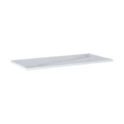   Mosdópult, AREZZO design CALACATTA márvány 100x46 cm mosdópult Matt Fehér színben, 20 mm