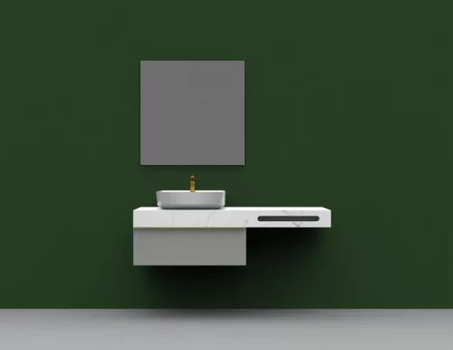 Mosdópult, AREZZO design CALACATTA márvány 120x46 cm konzolos mosdópult Matt Fehér színben