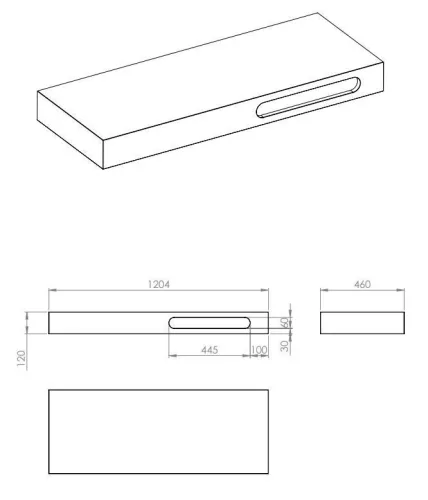 Mosdópult, AREZZO design CALACATTA márvány 120x46 cm konzolos mosdópult Matt Fehér színben