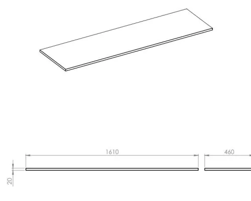 Mosdópult, AREZZO design CALACATTA márvány 160x46 cm mosdópult Matt Fehér színben, 20 mm
