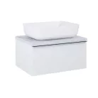 Mosdópult, AREZZO design CALACATTA márvány 60x46 cm mosdópult Matt Fehér színben, 20 mm