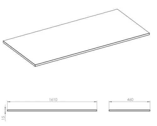 Márványpult, AREZZO design márványpult 160/46/1,5 matt fekete