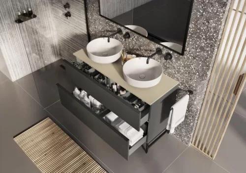 Márványpult, AREZZO design márványpult 60/46/1,5 matt beige