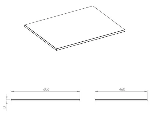 Márványpult, AREZZO design márványpult 60/46/1,5 matt világos szürke