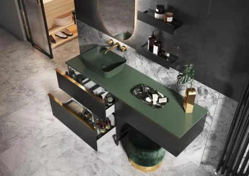 Márványpult, AREZZO design márványpult 80/46/1,5 matt zöld