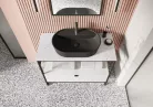 Mosdópult, AREZZO design TERRAZZO márvány mosdópult 100/46/2 fehér matt