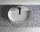 Mosdópult, AREZZO design TERRAZZO márvány mosdópult 80/46/2 fekete matt