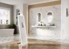 Fali panel, AREZZO design márvány fali panel 100/20/1,5 matt fehér