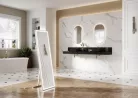 Fali panel, AREZZO design márvány fali panel 100/20/1,5 matt fekete
