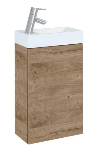 Alsó szekrény, AREZZO design MINI 40 1 ajtós Canela tölgy (alsószekrény + mosdó)