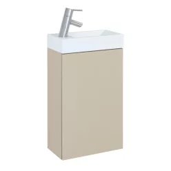   Alsó szekrény, AREZZO design MINI 40 1 ajtós matt beige (alsószekrény + mosdó)