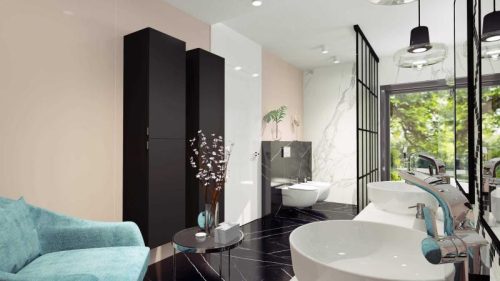 Álló szekrény, AREZZO design univerzális állószekrény bármely modellhez 40 cm-es, 2 ajtós, matt f