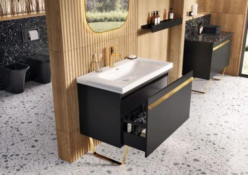 Polc, AREZZO design univerzális polc bármely modellhez 40 cm, matt fekete