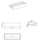 Polc, AREZZO design univerzális polc bármely modellhez 40 cm, matt fekete