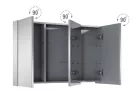 Felső szekrény, AREZZO design Tükrös szekrény BASIC 100,3 ajtó