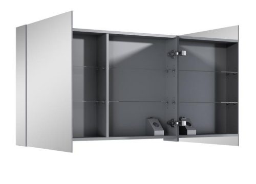 Felső szekrény, AREZZO design Tükrös szekrény MEDIUM 100,2 ajtó + TECHNOBOX
