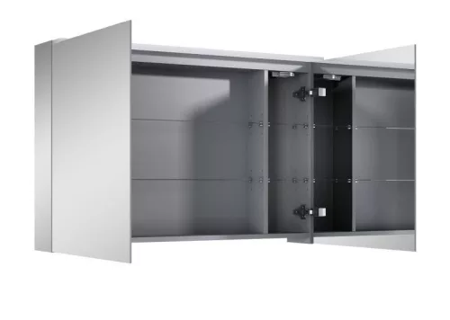 Felső szekrény, AREZZO design Tükrös szekrény PREMIUM 100,2 ajtó + TECHNOBOX+ LED LÁMPA PANEL