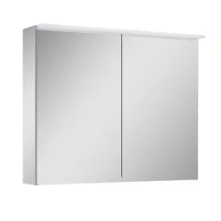   Felső szekrény, AREZZO design Tükrös szekrény PREMIUM 80,2 ajtó + TECHNOBOX+ LED LÁMPA PANEL