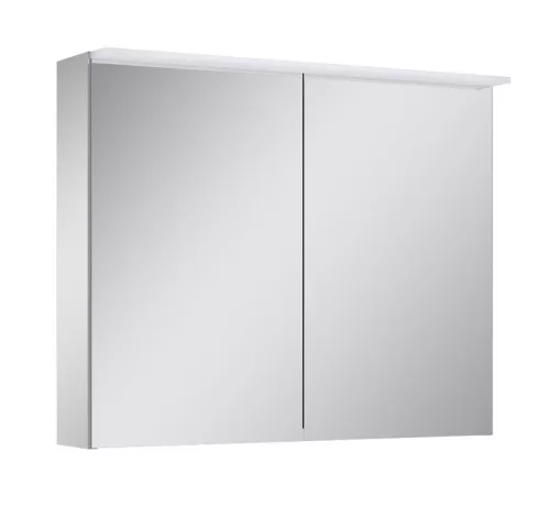 Felső szekrény, AREZZO design Tükrös szekrény PREMIUM 80,2 ajtó + TECHNOBOX+ LED LÁMPA PANEL