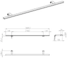 Lámpa, AREZZO LED Lámpa ESTHER 100cm IP44 4000K króm