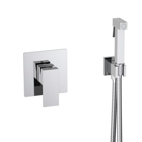 Bidé csaptelep, AREZZO design CUBEFIELD falsík alatti bidé csaptelep kézizuhannyal,króm AR-4407CR