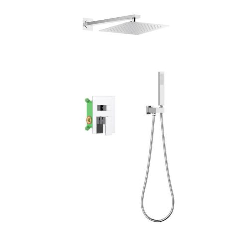 Falba süllyesztett csaptelep, AREZZO design CUBEFIELD falsík alatti zuhany csaptelep szett, króm
