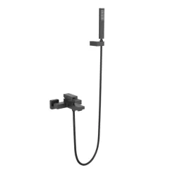   Kádtöltő csaptelep, AREZZO design CUBEFIELD kádcsaptelep szett, fekete AR-4410B