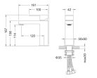 Mosdó csaptelep, AREZZO design CUBEFIELD mosdó csaptelep, fekete