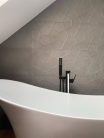 Kádtöltő csaptelep, AREZZO design CUBEFIELD szabadonálló kádcsaptelep, fekete