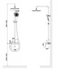 Zuhanyszett, AREZZO design PALMFIELD 3 funkciós zuhanyszett, fekete AR-1105BL