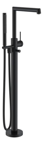 Kádtöltő csaptelep, AREZZO design PALMFIELD szabadon álló fekete kádtöltő csaptelep AR-11007BL