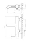 Kádtöltő csaptelep, AREZZO design SLIMFIELD kádcsaptelep AR-24603