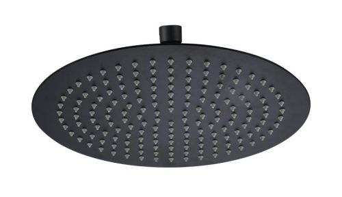 Kézizuhany, AREZZO design Slim Round 30 cm kerek esőztető matt fekete AR-3002MB
