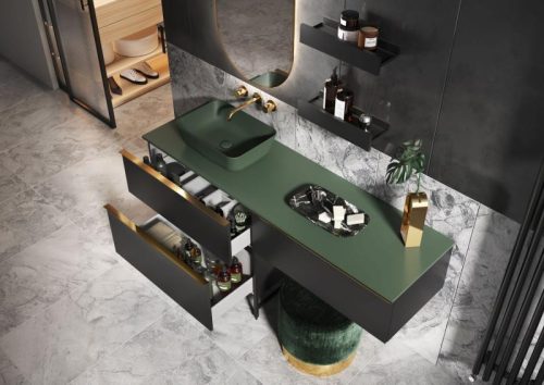 Lefolyó, AREZZO design Click Clack lefolyó, matt zöld