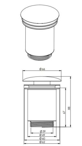Lefolyó, AREZZO design Click Clack lefolyó, terra pink