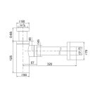 Mosdószifon, AREZZO design Round matt fekete mosdószifon AR-220B