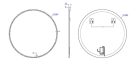 Tükör, AREZZO design LED okos tükör 100 cm-es kerek