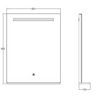 Tükör, AREZZO design LED okos tükör 60x80cm