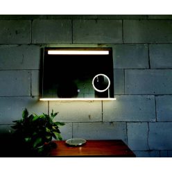   Tükör, AREZZO design LED okos tükör világító polc + kozmetikai tükör 100x80cm