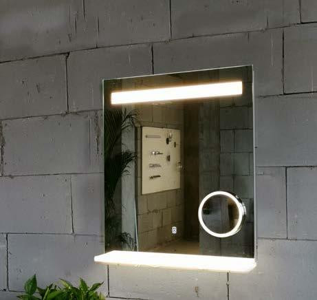 Tükör, AREZZO design LED okos tükör világító polc + kozmetikai tükör 60x80cm