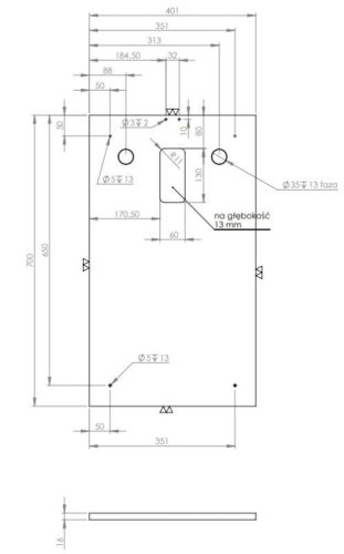 Tükör, AREZZO design SOTE 40 tükör
