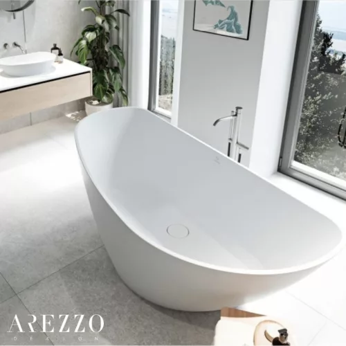 Kád, AREZZO design MARYLAND öntöttmárvány szabadonálló kád