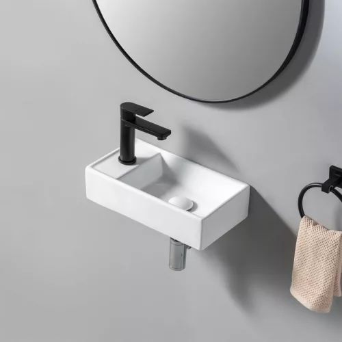 Mosdó, AREZZO design Austin 40x22 bal oldali mini kézmosó AR-340A