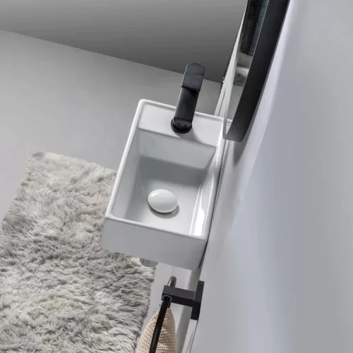 Mosdó, AREZZO design Austin 40x22 bal oldali mini kézmosó AR-340A