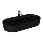 Mosdó, AREZZO design pultra ültethető mosdó BABETTE 82X41 matt fekete
