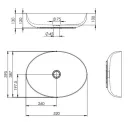 Mosdó, AREZZO design pultra ültethető mosdó RIKA 52x40 matt fekete