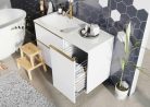 Mosdó, AREZZO design SKAPPA 120 cm-es mosdó (80+40) balos